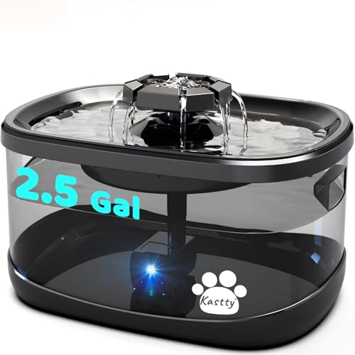 2.5Gal 9.5L Dog Water Fountain 3 Flow Modes Cat Fountain