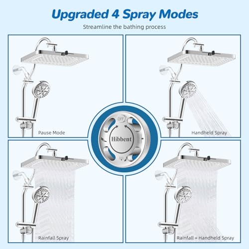 5 spray Dual Filtered White Rain Shower Head