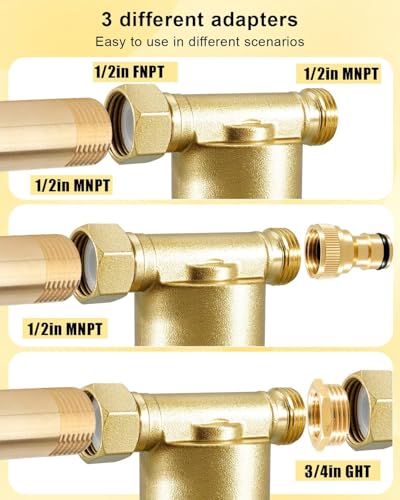 40 Micron Reusable Sediment Filter Brass Inline 1