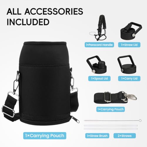 50 oz Insulated Stainless Steel Water Bottle Jug with Handle