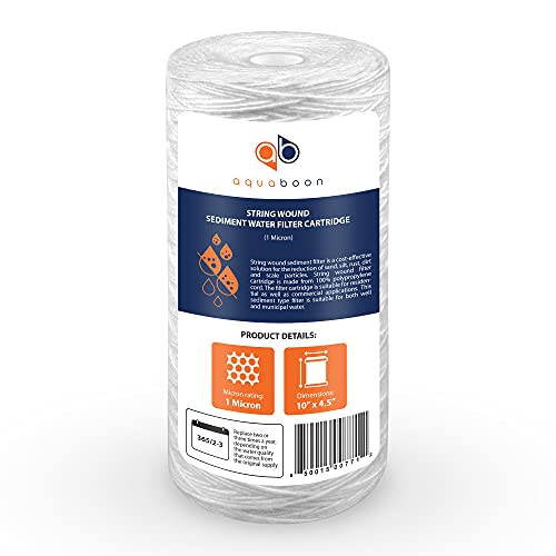 1 Micron String Wound Water Filter 10x4.5 Replacement (20 Count)