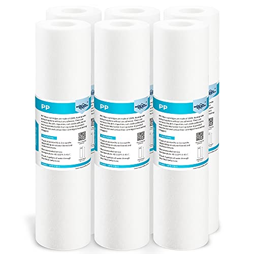 5 Micron 10"x2.5" Polypropylene Sediment Water Filter (6 Count)