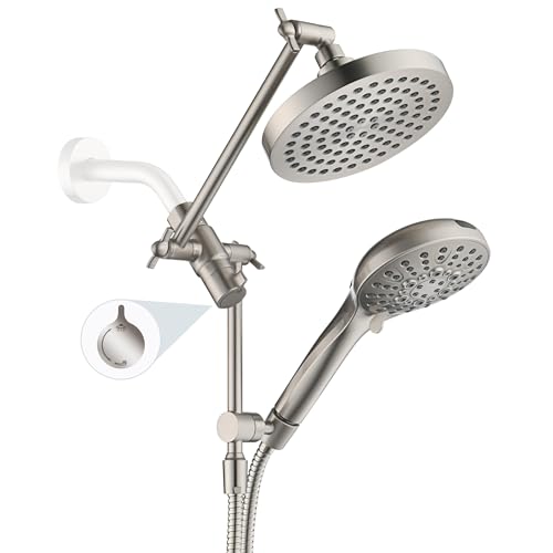 Rain Shower Head with Handheld Spray Built
