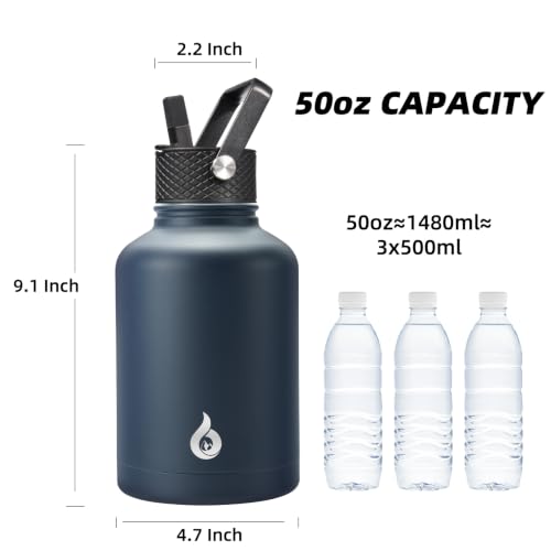50oz Large Insulated Water Bottle