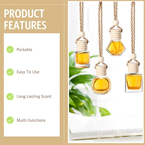 100 Pcs Car Diffuser Bottles Empty Bulk with Wood Cap (100 Count)