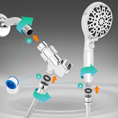 Shower Head High Pressure Handheld with 15