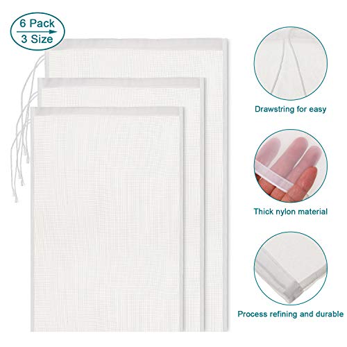 6 Pack Nut Milk Bags