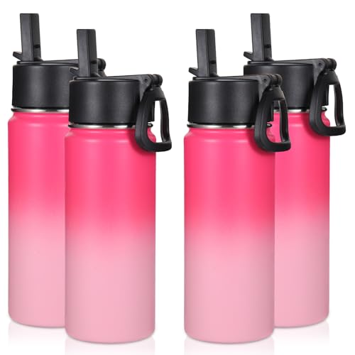 16 OZ Kids Water Bottle Bulk 4 Pack (4 Count)