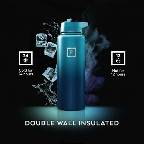 40 oz Wide Mouth Water Bottle with Straw