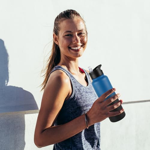 40 oz Insulated Water Bottle with Straw
