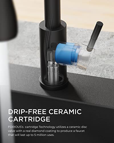 Kitchen Faucet with LED Light Sprayer