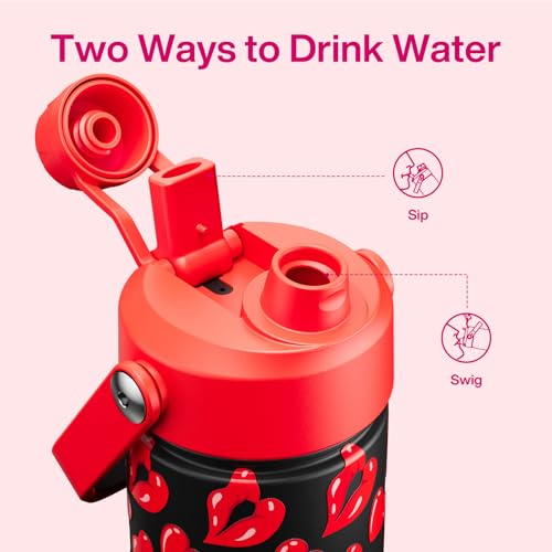 Insulated Water Bottle with Straw Stainless Steel Water Bottle