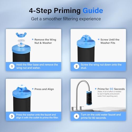 PF-3-PH Black 4-Stage Composite Carbon and Alkaline Filters, Compatible with Berlkey® Big+, ProOne® Big+ Gravity Water Filter Systems and Purewell Systems (2 Pack, K Series) (2 Count)