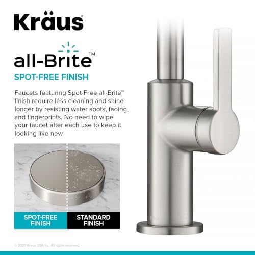 Oletto Single Handle Kitchen Bar Faucet in Spot Free Stainless Steel