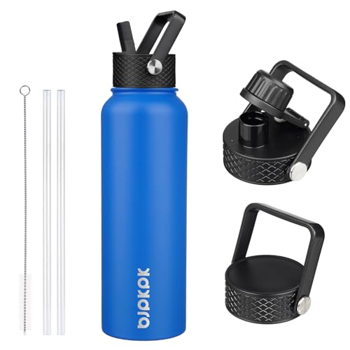 40oz Insulated Water Bottle with Straw Lid