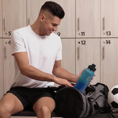 Insulated Water Bottle 32 oz with 3 Lids
