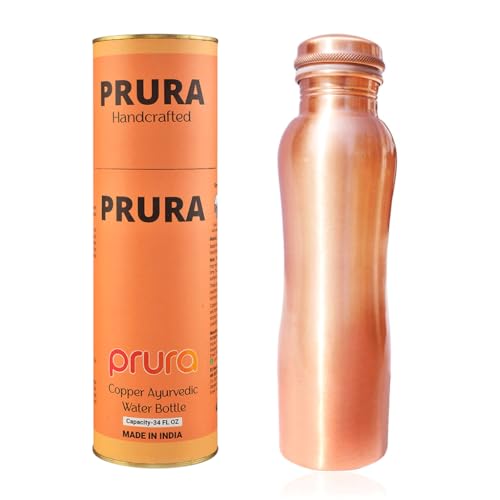 Matt Finish Copper Water Bottle Joint Less Leak Proof Ayurvedic Drinkware Copper Vessel for Sports