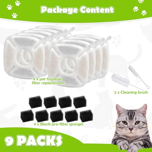 21 Pcs Cat Water Fountain Filters for Veken 95oz (21 Count)