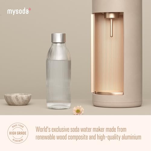 Glassy Sparkling Water Maker + 1L Glass & 1L Plastic Bottles