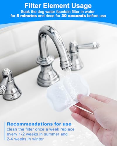 Dog Water Filter Replacement Compatible with oneisall 7L (36 Count)