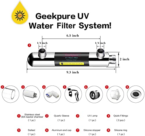 6 Watt Reverse Osmosis UV Water Filter