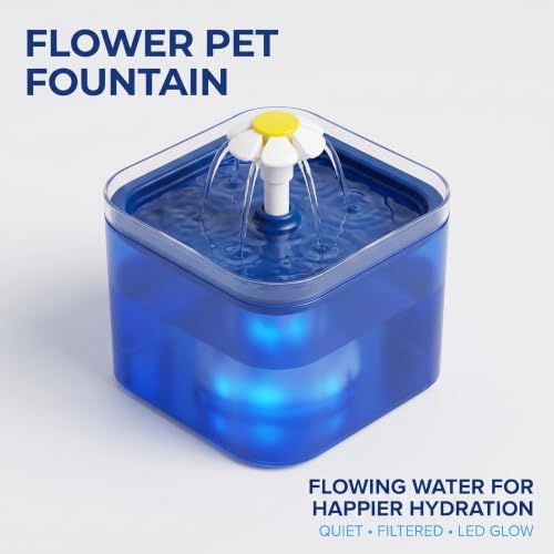 2 Pcs Yellow Pet Water Fountain Nozzle Replacement Yellow Flower for Head for Cat Fountain Automatic Drinking Water Dispenser pet Water Fountain Attachment for Cats