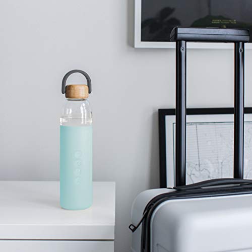 Glass Water Bottle with Silicone Sleeve