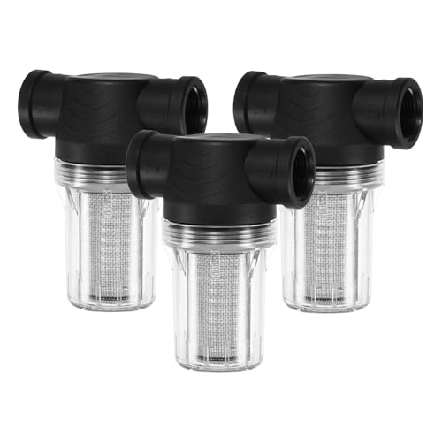 3 Pack Water Pump Strainer with 20 Mesh Stainless Steel Filter Screen