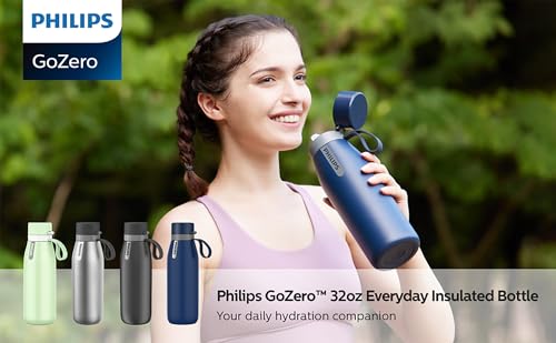 Filtered Water Bottle Stainless Steel Travel Keeps Cold 32oz Green