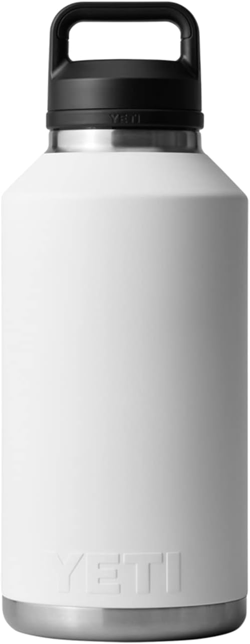 YETI Rambler 64 oz Bottle, Vacuum Insulated, Leakproof, Stainless Steel with Chug Cap, White