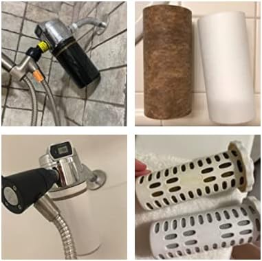 Miniwell Luxury Shower Filter L760-E101-2 Replaceable Cartridges-High output Purifier to remove Chlorine- Activated carbon for Healthy Skin & Smooth Hair & Hard Water-For Existing Shower Head
