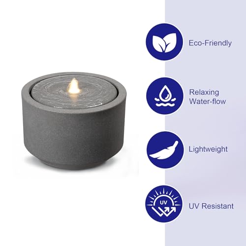 10.23” H Outdoor Water Fountain Made with Eco