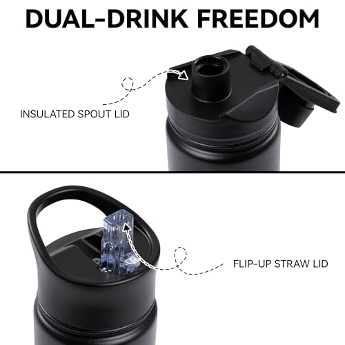 16 oz Insulated Water Bottle Bulk 4 Pack (4 Count)