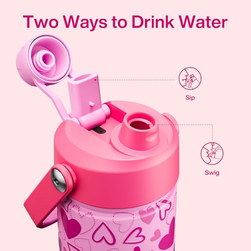 Insulated Water Bottle with Straw Stainless Steel Water Bottle
