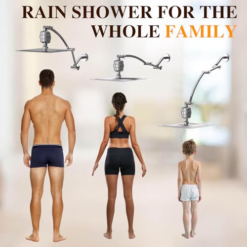 Filtered Shower Head with Adjustable Extension Arm