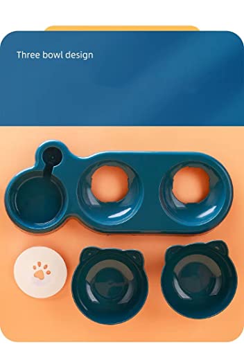 Triple Cat Bowls for Food and Water