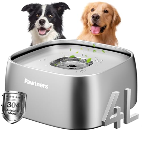 All Stainless Steel Dog Water Bowl No Spill