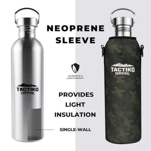 Tactiko Stainless Steel Wide Mouth Water Bottle