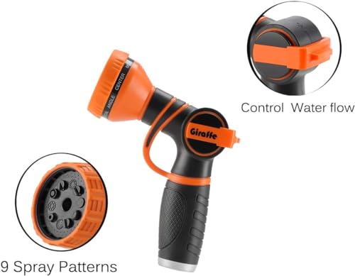 3 4 Inch Garden Hose Nozzle with 9 Spray Patterns