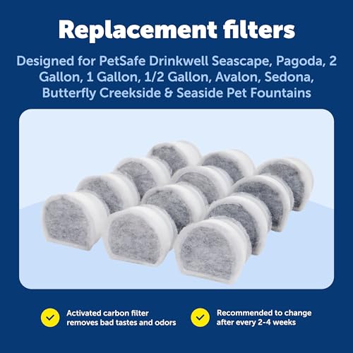 Drinkwell Pet Fountain Replacement Carbon Filters (12 Count)