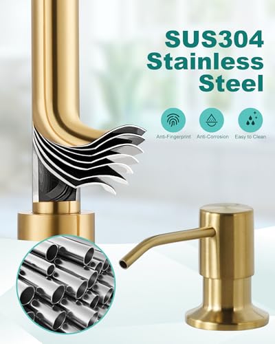 Kitchen Sink Faucet with Soap Dispenser
