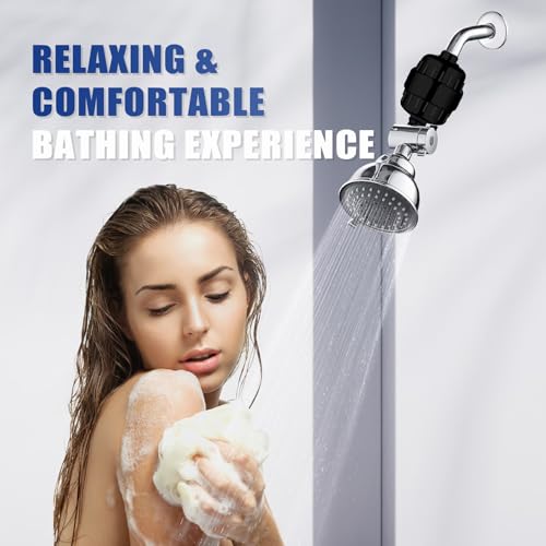 20 Stage Shower Head Filter for Hard Water with 3 Cartridges