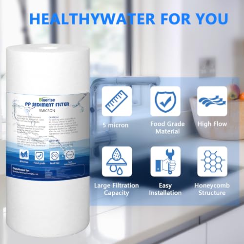 Whole House 5 Micron 10" x 4.5" Sediment Filter Cartridge (2 Count)