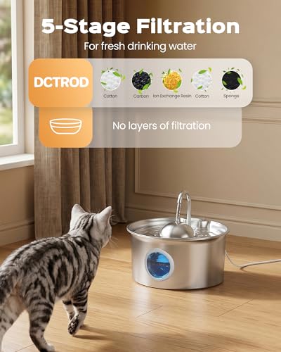 Stainless Steel Cat Water Fountain