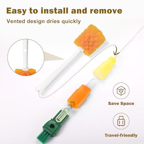 5Pcs Water Bottle Cleaner Brush Set 5 in 1 Cup Straw Cleaning Brush (5 Count)