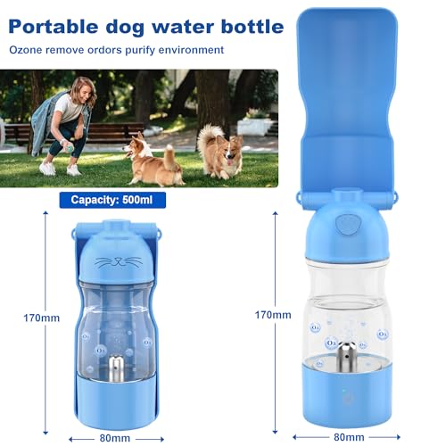 Portable Dog Water Bottle with Ozone Purification