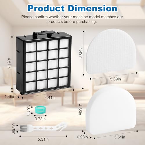 AZ4002 AZ4000 AZ4002W HEPA Filter Replacement Compatible with Shark POWERDETECT Upright Vacuum Cleaner and Shark Powered Lift (17 Count)