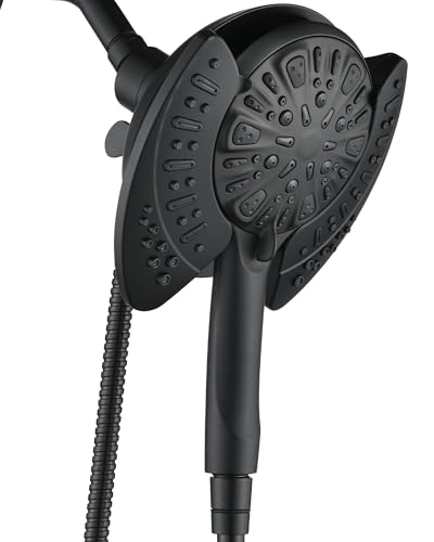 2 in 1 Shower Head with Handheld Combo High Pressure Black 2.5 GPM (2 Count)