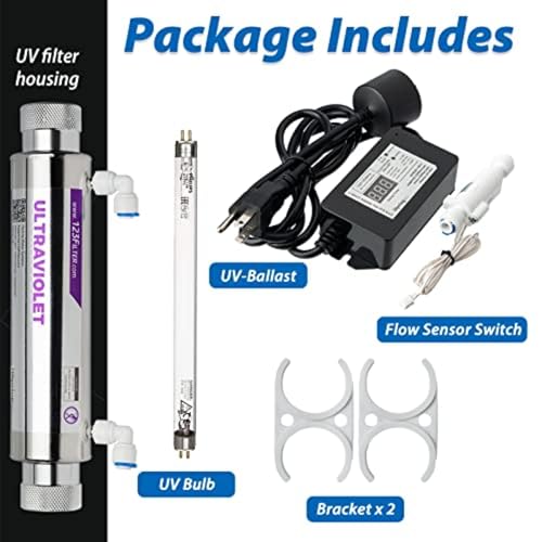 UVF11A UV Water Filter for Under Sink Water Filter & RO Systems