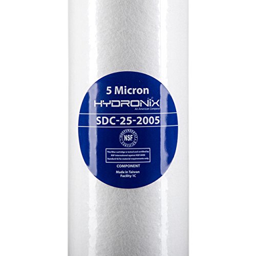 SDC-25-2005 Whole House, RO Systems or Commercial Use Sediment Water Filter Cartridge 2.5" x 20" - 5 micron (PACK OF 4)